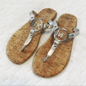 Michael Kors cork jelly sandals